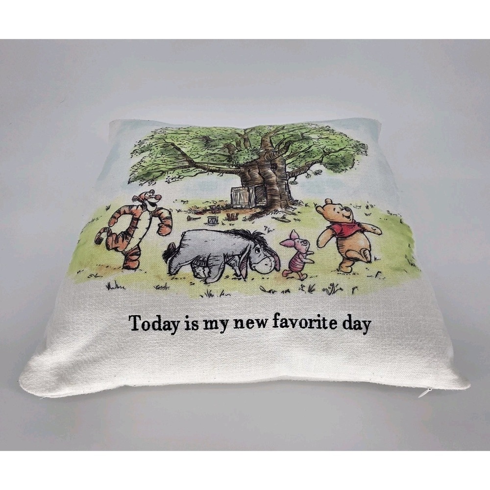 Disney Winnie the Pooh Pillow– Tigger, Piglet Eeyore Nursery Decor Favorite Day